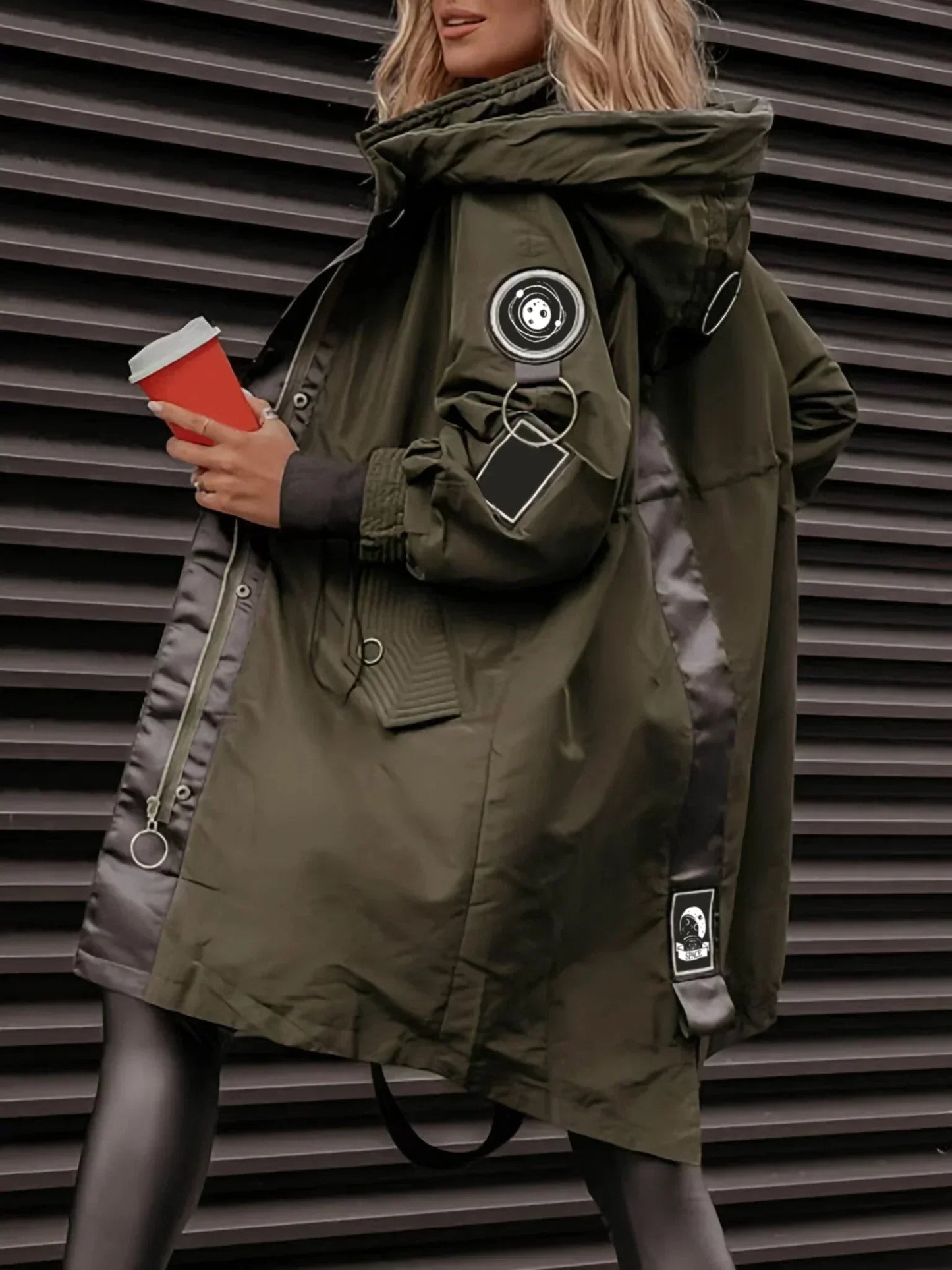 💜 LAATSTE DAG PROMOTIE - 50% KORTING 💜 Damesjas met lange mouwen en capuchon