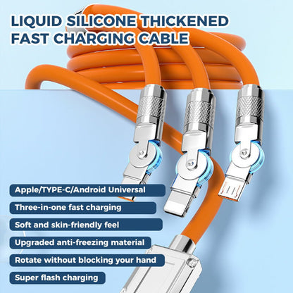 🔥 3-in-1 roterende elleboog-datakabel voor snel opladen van⚡