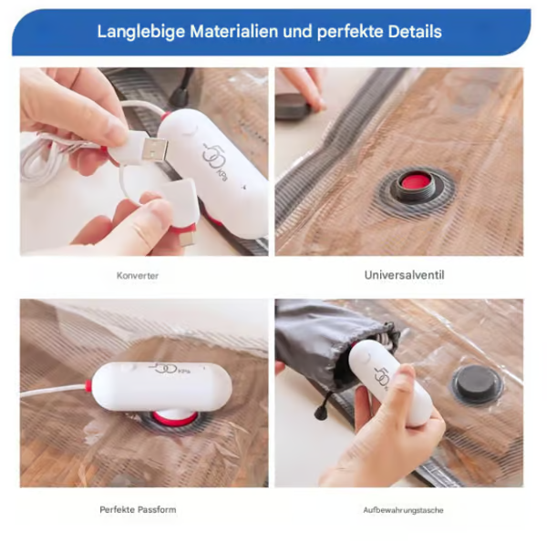 🎁 Grote uitverkoop 50% KORTING 🔥 6-delig USB elektrische vacuümpakket – Besparing van ruimte, reizen met weinig bagage!