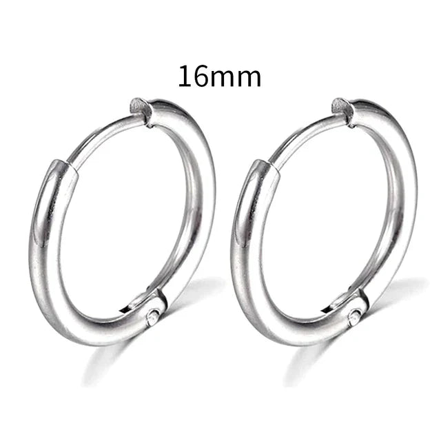 2022 Neue Einfache Edelstahl Gold Kleine Hoop Ohrringe für Frauen Männer Knorpel Ohr Piercing Schmuck Pendientes Hombre Mujer