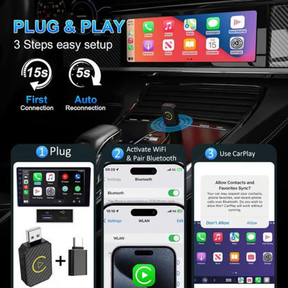 🔥2025 Nieuwjaarspromotie - 50% korting🔥Mini Draadloze CarPlay Adapter
