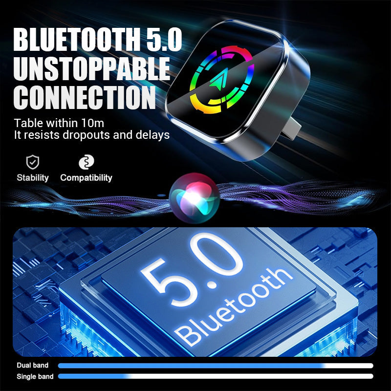 2-in-1 draadloze adapter voor iPhone en Android Auto