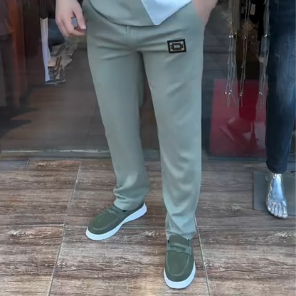 🔥 Trending deze zomer! 💁‍♀️ Casual set met ronde hals en broek voor heren