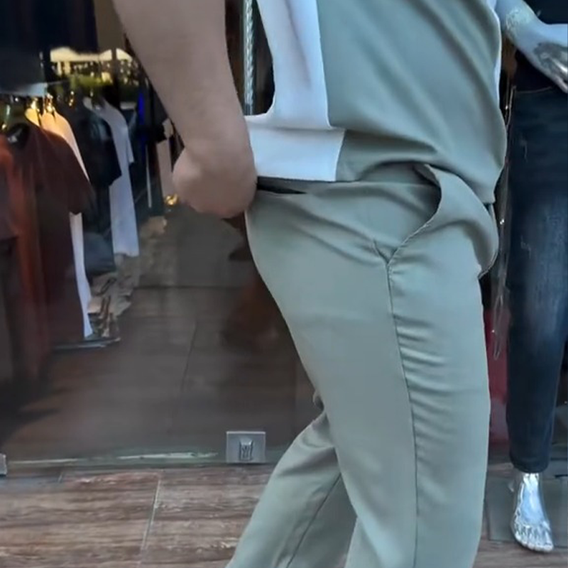 🔥 Trending deze zomer! 💁‍♀️ Casual set met ronde hals en broek voor heren