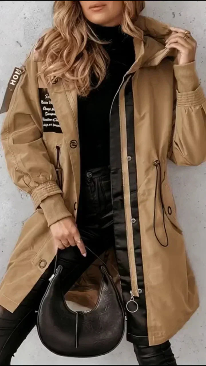 💜 LAATSTE DAG PROMOTIE - 50% KORTING 💜 Damesjas met lange mouwen en capuchon